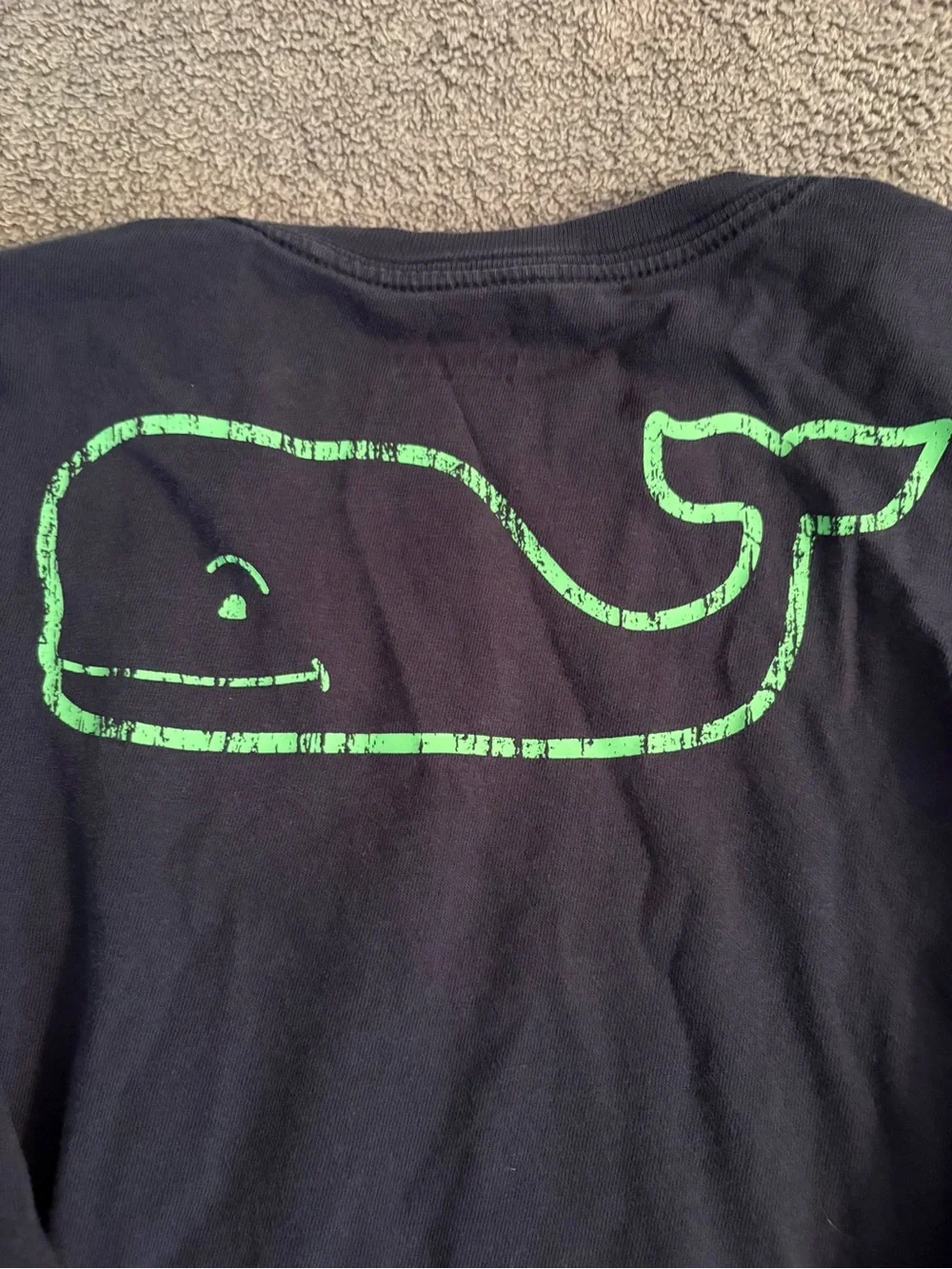 Vineyard Vines Kids Glow In The Dark Frankenwhale Long Sleeve Pocket Tee 4T Blue
